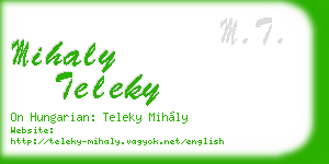 mihaly teleky business card